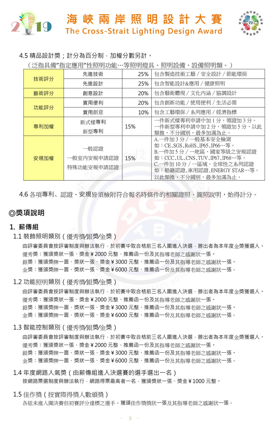 2019第四屆照明大賽The Cross-Strait Lighting Design Award〔報名辦法&須知〕